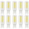 HUAMu Lampadina LED G9 7 W, 700 lumen, luce bianca fredda 6000 K, lampadina alogena da 70 W, senza sfarfallio, angolo di diffusione di 360°, non dimmerabile, confezione da 10, 18 x 55 mm