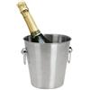 Relaxdays - glacette per vino in acciaio inox, secchiello per Champagne, glacette per vino in bottiglia, 20 cm