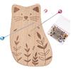 Generic Trova aghi magnetico - Porta spilli a forma di animale per trapuntatura, sartoria, ricamo, in legno di faggio con forte magnete, organizer per puntaspilli, 100 spilli inclusi, multiuso con clip