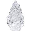 Ladecormarmi Fiamma in vetro trasparente di ricambio per lampade votive da cimitero | Altezza 12 cm, Diametro 6 cm, Diametro innesto 5 cm