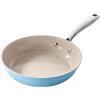Redchef Padella per Friggere in Ceramica 20 cm, Antiaderente con Rivestimento Ceramico per Padelle con Manico in Acciaio Inossidabile, Senza PTFE, Senza PFOA, Senza PFAS, Blu