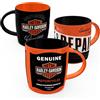 Nostalgic-Art Tazza da caffè retrò (Set da 3), 330 ml, Harley Set 2 | original Harley-Davidson license product (OLP), tazza in ceramica, design vintage, Idea regalo per motociclisti