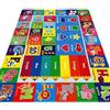 Generic Tappeto per bambini, 80 x 120 cm, con lettere ' , numeri e animali, tappetino extra large con forme, robusto nylon antiscivolo, stampa colori vivaci, resistente sbiadimento, per