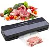 Focenat Macchina per sottovuoto 5 in 1, 65 KPA, saldatrice sottovuoto per alimenti, sigillatrice sottovuoto, macchina per sottovuoto con 10 sacchetti sottovuoto, saldatura lunga 30 cm