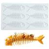 XiaoShenLu Stampo in silicone a forma di osso di pesce, stampo in pizzo per torta decorazione di stampo in pizzo per stampi da forno decorazione torta fondente