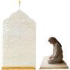FARYODI Roland Germany - Tappeto da preghiera musulmana morbido, morbido Islam, morbido tappetino da preghiera per Eid Viaggi Ramadan islamico musulmano (crema)