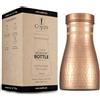 COP29 ESSENCE OF LIFE Cop29 Borraccia fatta a mano Dolny in rame martellato lucido per camera da letto, brocca con coperchio, caraffa d'acqua da comodino (per uso interno con coperchio allentato) - 1000 ml/34 oz