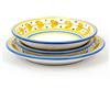Ceramiche Azzaro & Romano Caltagirone CEAR ceramiche - Piatti siciliani da tavola, Set di 3 piatti posto tavola singolo in ceramica di Caltagirone decorati a mano