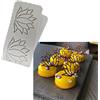 XiaoShenLu Tappetino in pizzo di silicone, decorazione per torta commestibile con stampo per impressione artigianale di zucchero, 4 fori fiore di loto