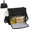 YushengTai Borsa per il pranzo da donna 15,6 pollici, 2 in 1, con scomparto termico isolato, impermeabile e spaziosa per laptop, documenti e pranzi, ideale per ufficio, scuola e viaggi (nero)