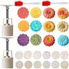 Powerful Stampo Mooncake con 12 timbri, 2 set da 50 g, kit di stampa per torta a forma di luna