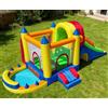 Ballsea Castello gonfiabile con ventilatore per bambini: sicuro, divertente, XXL, per interni ed esterni, con scivolo