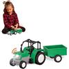 Driven by Battat - Trattore, 20 cm - Piccolo trattore e rimorchio giocattolo - Veicolo agricolo giocattolo per bambini - Luci e suoni - Parti mobili - 3 anni +