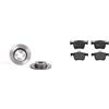 Brembo Xtra 08.B413.1X - Disco Freno Forato Posteriore, Set di 2 & P 85 125 - Pastiglia Freno - Posteriore