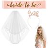 Keratobleem Futura Sposa Decorazione-Fascia e Velo da Sposa Tiara per Capelli Sposa Accessori Sposa Addio al Nubilato Festa Matrimonio Nozze Fidanzamento