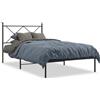 vidaXL Struttura letto con testiera in metallo nero 100x200 cm