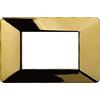 ZOREI Placca Compatibile Con Vimar Plana, Placche In Plastica, 1 Pezzo (3 Posti/Moduli,Oro Lucido)