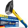 S&R Martello da Fabbro Professionale, Peso in Testa 1 Kg e Peso Totale 1.22 Kg. Manico in in Fibra di Vetro e Rivestimento Antiscivolo e Antivibrazione.