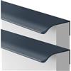 AGINOS Maniglie per Cassetti Blu Scuro Maniglie Invisibili per Armadietti da Cucina Maniglie per Porte per Guardaroba in Alluminio, per Mobili Camera da Letto, 2 Pz (Length 1200mm)