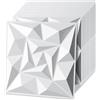 Jaxguom Pannelli da parete 3D diamantati, 12 pezzi, 50 x 50 cm (3 m²), 3D, pannelli da parete in PVC, resistenti all'acqua, bianco opaco