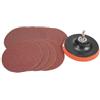 Homeponnew Set di 10 dischi abrasivi con gancio e anello da 100 mm con platorello M10, abrasivo in ossido di alluminio, grana 60/80/120/180/240, per utensili rotanti e smerigliatrici angolari