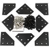 Yeebyee Piastra angolare 2020 a forma di L 5 fori 90 gradi piastra di giunzione esterna con viti M5x8mm e dadi a T per profilo di estrusione in alluminio serie 20x20mm