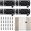 Ownkim Chiavistello Porta Scorrevole 4 Pezzi,Robusto,Resistente,Serratura Scorrevole in Lega di Alluminio con Serratura a Leva per Massima Sicurezza,Installazione Facile,Adatto per Porte,Finestre,Armadietti