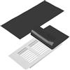 PATIKIL Copertura magnetica per bocchetta di ventilazione, 39,1 x 20,1 cm, 2 pezzi, per pavimenti e pareti, per casa, camper, camino, fornace, camino, forno, nero