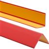 ProfiPVC Profilo Angolare PVC 50x50mm, 200cm - Listello di protezione in plastica flessibile - Striscia autoadesiva - Riparo dei profili angolari e bordi, facile da installare, Rosso