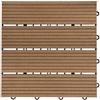 Home Deluxe Piastrelle in legno 'BAVARO' -Colore: tek - Dimensione: 6 m²- Materiale: WPC, Resistente alle intemperie, facile da pulire I Piastrelle in Legno Pavimento