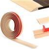 ztowoto 300cm Striscia Di Copertura-Autoadesivo,Soglia Di Dislivello Pavimento Pvc,Striscia Di Porta Di Transizione Bordi Pavimentazione,Bordo Moquette Per Transizione(3.5cm,Venatura Del Legno D'Acero)