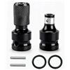 JiaHeHe Set di punte per avvitatore a percussione da 1/2 a 1/4, supporto autobloccante per avvitatore a percussione, in acciaio Cr-V, adattatore telescopico, robusto set di adattatori multifunzione per fai da