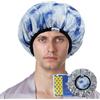 Years calm Cuffia da doccia da uomo, impermeabile e trattiene il calore, cuffia da doccia riutilizzabile da uomo con fodera in alluminio, fascia elastica, per la cura del vapore, maschera per capelli