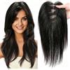 RUNRAYAY Topper per capelli da donna in veri capelli umani, copertura 3D a 360° per aggiungere volume, frangia a clip da 25 cm per uso quotidiano - 1B#