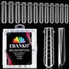 EBANKU 120PCS Unghie Finte Nail System Dual Nail Form Lungo Coffin Sistema per Unghie Strumenti per Manicure per Unghie con Scala Graduata
