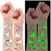 Leesgel Tatuaggi a forma di unicorno per bambini, 10 fogli di tatuaggi luminosi per feste di compleanno per bambini, regali per gli ospiti, regali di compleanno per bambini, piccoli regali per la