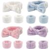 MQWDGJ Spa - Set di 4 fasce per il lavaggio del polso, con 4 paia di fasce per il lavaggio del viso, yoga, sport, cura della pelle
