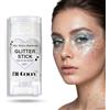 BCHMN Glitter Stick Corpo e Viso Argento, Brillantini Viso Lunga Durata ad Alta Lucentezza, Gel Scintillante per Capelli e Pelle, Ideale per Festival, Rave, Party e Make-up Creativo