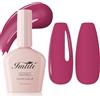Imtiti Smalto Gel Rosso Melanzana e Porpora, UV LED per Lunga Durata, Nail Art Manicure Fai da Te a Casa per l'Autunno e l'Inverno (10 ML)