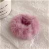 PTNKUIIY 12 elastici per capelli Scrunchies in peluche morbido elastico per capelli corda per coda di cavallo, accessorio per capelli peloso Pompon, fasce per capelli per ragazze e bambini, colore rosa #3