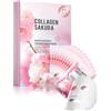 LYSdefeu Set di maschere per il viso, 10 pezzi Sakura Collagen Face Sheet Masks,Locking Water Moisturizing Face Skincare Masks, Facial Spa Sheet per la cura del viso, per la festa della donna