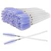 Qikaara 200 pennelli monouso per ciglia e sopracciglia, applicatore per trucco, set di pennelli cosmetici, mascara, per salone di bellezza, uso domestico, colore viola chiaro