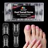 EBANKU 150 PCS 2 in 1 Unghie Finte Dual Nail Form Kit, Riutilizzabili Dual Form Per Mani e Piedi C Curva Copertura Completa & Parziale con Scala Graduata per Unghie Strumenti, 15 Misure