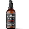 nutrive pharma G-20, olio per barba da 100 ml, olio di rosmarino, olio di menta, olio di ortica, olio di equiseto, olio di salvia, olio di alloro, olio di ricino, argan, jojoba, vitamina E e altro ancora, siero