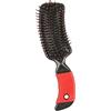 Jojomis Spazzola per capelli a forma di S per cuscino d'aria pettini spazzola per massaggio del cuoio capelluto, antistatico, senza capelli - rosso