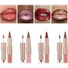 JYXTOR 4 Pezzi Lucidalabbra,Combo Labbra,Doppia Testa Lip Stain,Opaco Penna Da Contorno,Adatto Fare Donna Un Considerare come Regalo