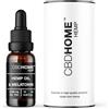 CBD HOME Olio di Semi di Canapa 20% + Melatonina - 10 ml - Base di Cocco e Semi di Canapa Biologici - Spremuto a Freddo - Senza Additivi - 100% Vegetale - Certificato Biologico UE