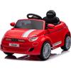 Mondial Toys Macchina Elettrica per Bambini 12V Fiat 500 Auto Giocattolo Full Optional con Telecomando Parentale Soft Start e Cintura di Sicurezza (Rosso)