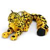 PLUSHCEWT 2026 - Statuetta di animali stampati in 3D mobile, leopardato delle nevi, ghepardo, pantera, realistico, con articolazioni da posizionare, decorazione da scrivania, da collezione, regalo per adulti (J