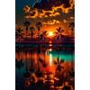TengYuer Puzzle 150 Pezzi Piante Tropicali Tramonto Puzzles per Adulti Impossibile Difficile Impegnativo Puzzle 150 Pezzi Classici 35 x 25 cm